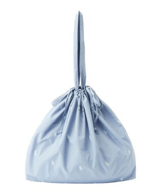 MOONBAT POLO RALPH LAUREN ポケッタブルレインバッグ ポロポニーカラードット／撥水 レインバッグカバー サックスブルー