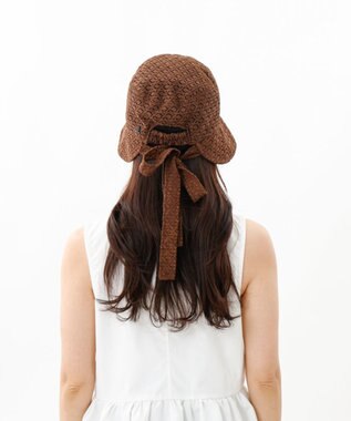 AURORA 【 LANVIN en Bleu （ランバン オン ブルー）】レースボンネット風クロッシェハット ブラウン