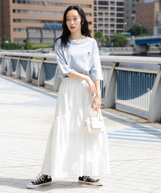 WEGO 【ユニセックス着用ITEM/綿100%/SMLサイズ展開】リラックスフィットワンポイントT（S） サックス