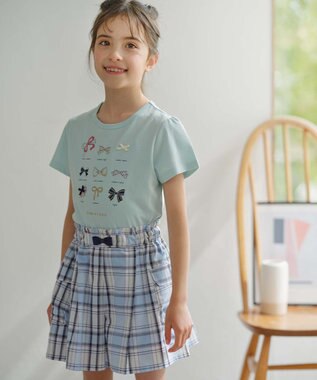 組曲 KIDS 【110-140㎝】Ruban Tシャツ ミントグリーン系