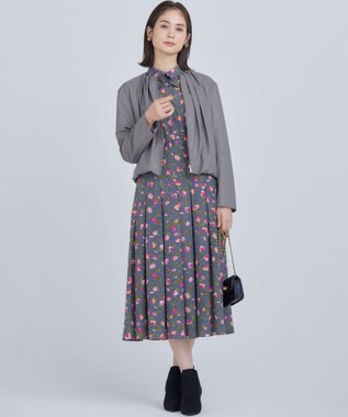 組曲 カッティングローズプリント ワンピース ピンク系5