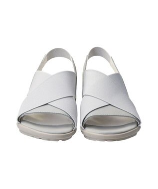INTER-CHAUSSURES 【BUSSOLA】ワイドエラスティッククロスベルトサンダル グレーヌバック
