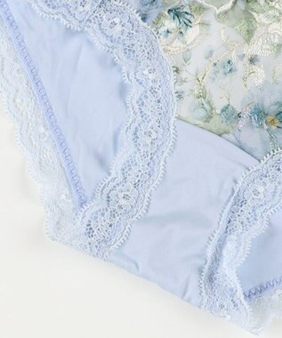 WACOAL ボーイレングス ショーツ 【リボンブラ 胸もとフィットながもち】 BXB490とペア はきこみ丈あさめ やわらかく伸びる(バック) レディース PXB690 /ワコール サックス