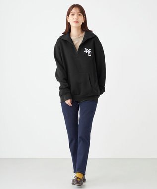 SHARE PARK LADIES 【UNISEX】MVS裏毛ハーフジップスウェット（S・Mサイズ） ブラック