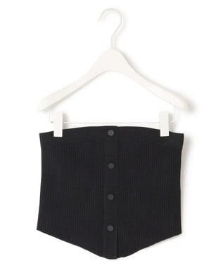 ICB L 【洗える】ハイゲージスムース ニットビスチェ ブラック系