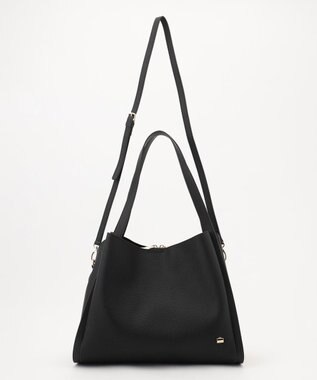 LA BAGAGERIE ソフトシュリンク2WAYハンドバッグ large ブラック