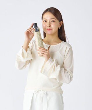 MOONBAT 【遮光100％/超軽量/自動開閉】マジで軽い傘 晴雨兼用 折りたたみ日傘 58cm マジカルテックプロテクション ベージュ