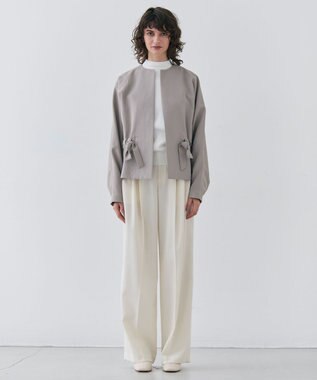 BEIGE， 【洗える・Precious3月号掲載】PROTEA / 異素材バックタイディティールニット Ecru