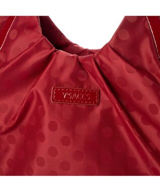 Y'SACCS ドット柄ジャガードエナメルアクセント2wayトート レッド