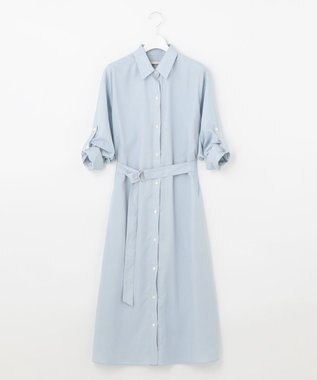自由区 L 【抗菌/サスティナブル/セット着用可】EASY SET UP ワンピース サックスブルー系