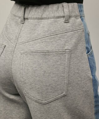 GRACE CONTINENTAL コンビドロストデニムパンツ ブルー