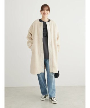 Green Parks 裏起毛フロッキーロゴプルオーバー Charcoal Gray