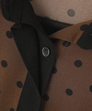 YECCA VECCA 【2点SET】キャミ付きシアードットシャツ Brown