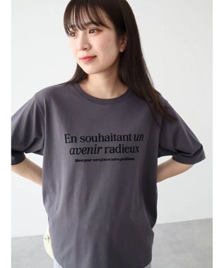 Green Parks ５分袖フロッキーロゴプリントＴＥＥ Charcoal Gray