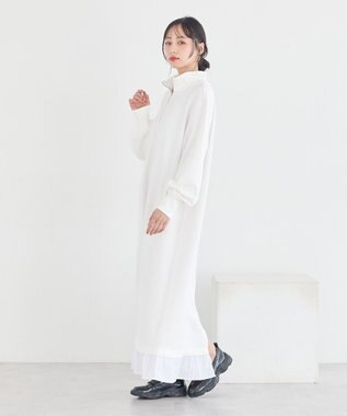 earth music&ecology レイヤーヘムワンピース White