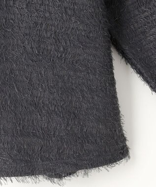 自由区 L 【カタログ掲載】ループカットジャカードプルオーバー ブラウス スレート