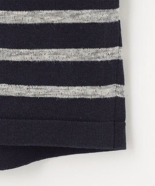 JOSEPH ABBOUD 【清涼感/ストレッチ/洗える】クールスキン ボーダーT ニット ネイビー系2