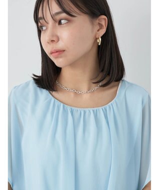 earth music&ecology シアードッキングドルマンブラウス Sax