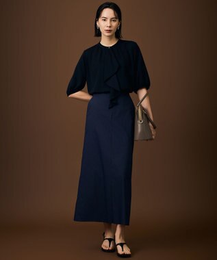 自由区 ファンクショナルナロー スカート ネイビー