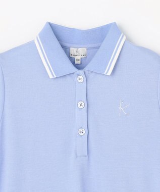 組曲 KIDS 【110-140㎝】 カノコポロワンピース サックスブルー