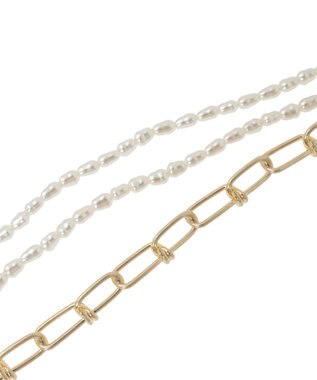 Green Parks デザインチェーンアシメネックレス Gold