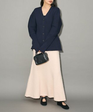 Green Parks リブニットカーディガン Navy