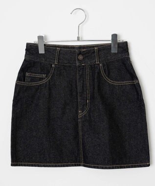 WEGO 台形デニムミニスカート ブラック