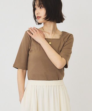 AMERICAN HOLIC スクエアネック5分袖プルオーバー