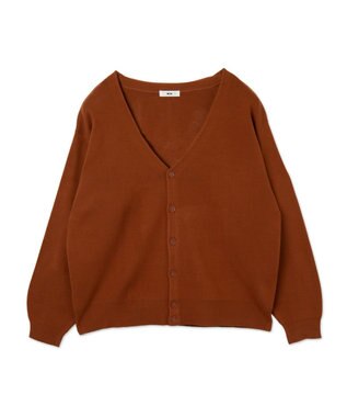 WEGO 【ユニセックス着用ITEM】ミラノリブカーディガン ダークオレンジ