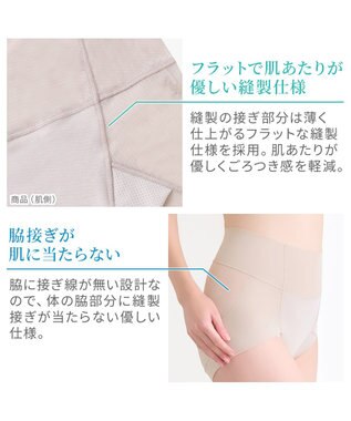 BRADELIS New York 【Yukine inc. 】ゆきねえモアソフト快適ホールドショーツ24  接触冷感で汗をかいても快適補正 クリームベージュ