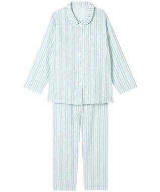 Wing パジャマ 長袖 長ズボン 綿100%(本体) 二重ガーゼ レディース EP8070 ウイング／ワコール メロン