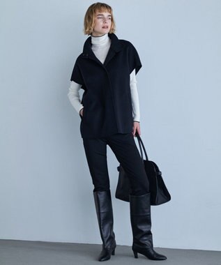 ICB L WoolRever  スタンドカラージレ ブラック系