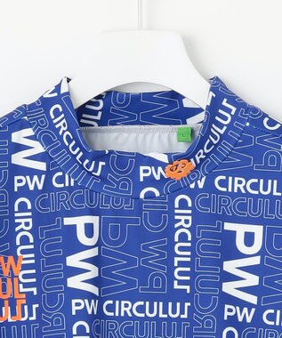 PW CIRCULUS 【UVカット / 吸水速乾 / 伸縮性抜群】【MEN】PWロゴ柄モック サックスブルー系5