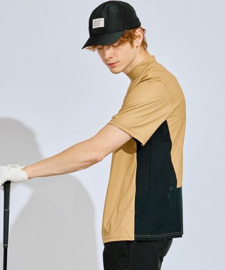 PW CIRCULUS 【吸水速乾 / UV遮蔽率96.3% UVカット / ストレッチ】【MEN】メッシュコンビモックネックT ゴルフ