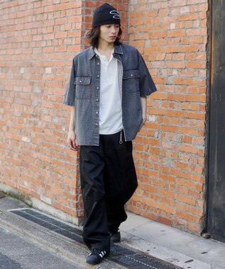 WEGO 【ユニセックス着用ITEM/MLサイズ展開】カラーデニムシャツ（SS） デニムブラックソノタ