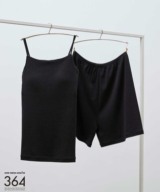 une nana cool 【綿混】364ブラトップ　キャミソール ブラック