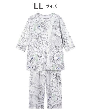 tsumori chisato SLEEP ツモリチサト パジャマ 綿100%(本体) 天竺素材 7分袖 長袖 8分丈 レディース UDT216 /ワコール アイボリー