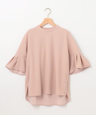 組曲 【UVケア・接触冷感】ライトアムンゼンジャージー袖フレア トップス ローズ系