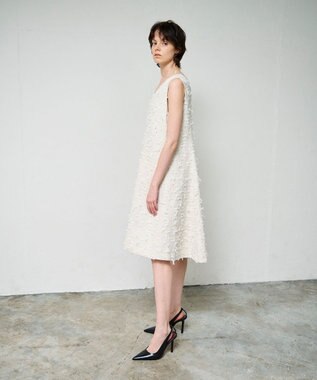 GRACE CONTINENTAL リボンヤーンジレドレス キナリ