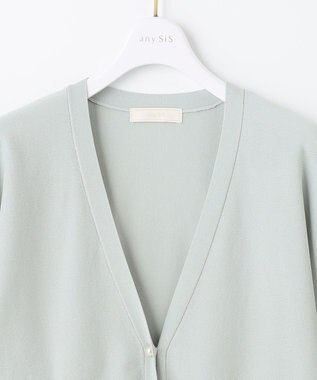 ANY SIS 【洗える】パール調ポイント カーディガン ミント