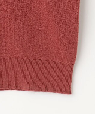 Feroux 【洗える】リボン釦 カーディガンデザインニット レッド系