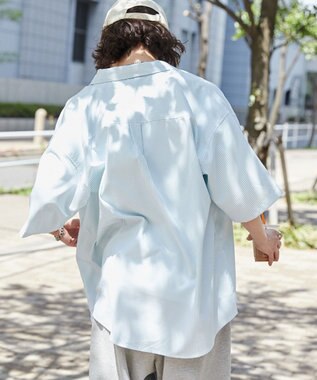 WEGO 【ユニセックス着用ITEM/シワになりにくい】イージーケアオックスフォードシャツ（S） グリーンストライプ