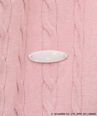 Green Parks チャーミーキティ／衿付き半袖ケーブルニット Pink