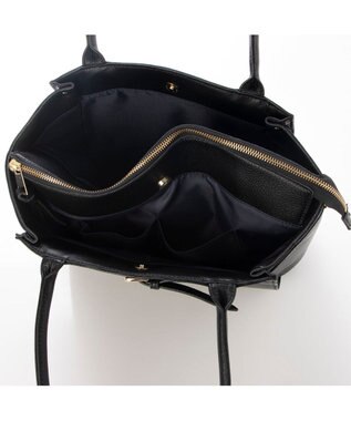 UNBILLION 【テレビ ドラマ着用アイテム】ペルケ perche / WEB限定牛革ソフトA4ベルトトート ブラック