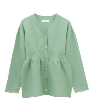 Green Parks ・ＡＮＤＳＥＡＲＣＨ　ペプラムニットカーディガン Green