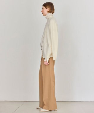 BEIGE， 【WEB限定・洗える】ALSACE / パール釦ウールニットカーディガン Ecru