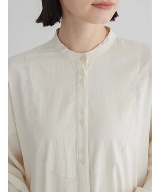 AMERICAN HOLIC バンドカラーバックタックワンピース Ivory