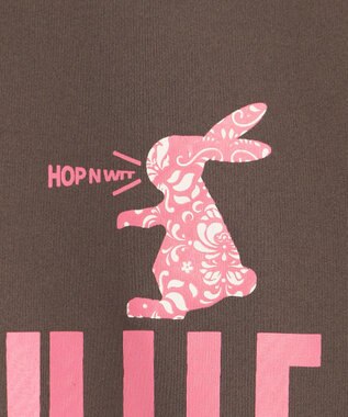 PW CIRCULUS 【吸水速乾 / UV遮蔽率99.5% UVカット / ストレッチ】【WOMEN】ラビットグラフィック ロングスリーブモックT ゴルフウェア レディース ダークブラウン系