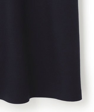 23区 【WEB限定カラーあり】ウール圧縮スムース Vネック ワンピース ダークネイビー