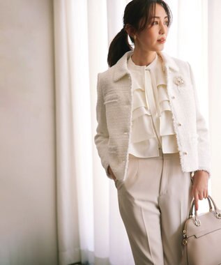 組曲 【ショルダーベルト付き】ボストンハンドバッグ ベージュ系